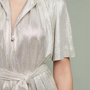 Anthropologie Sabina Musayev Metallic Dress